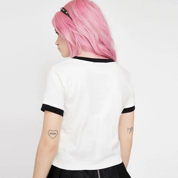 Goth Wishnik Troll Doll Crop Top - Picture 8 of 13